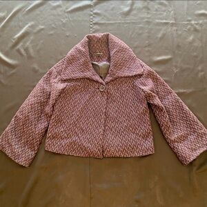 Willi Smith Mauve Tweed Blazer Jacket